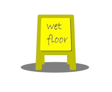 animated wet floor sign